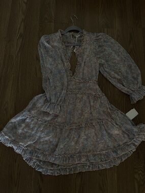 Saints + Secrets Chiffon Floral Tiered Mini Dress - NWT